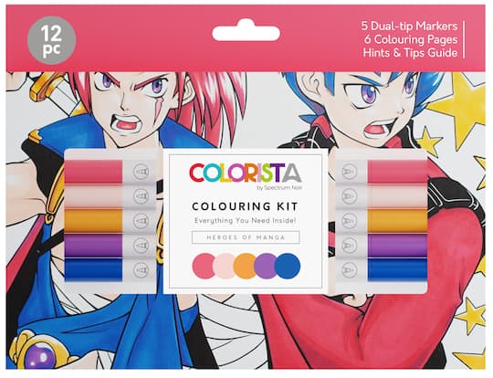 Colorista 12-Piece Heroes of Manga Coloring Kit